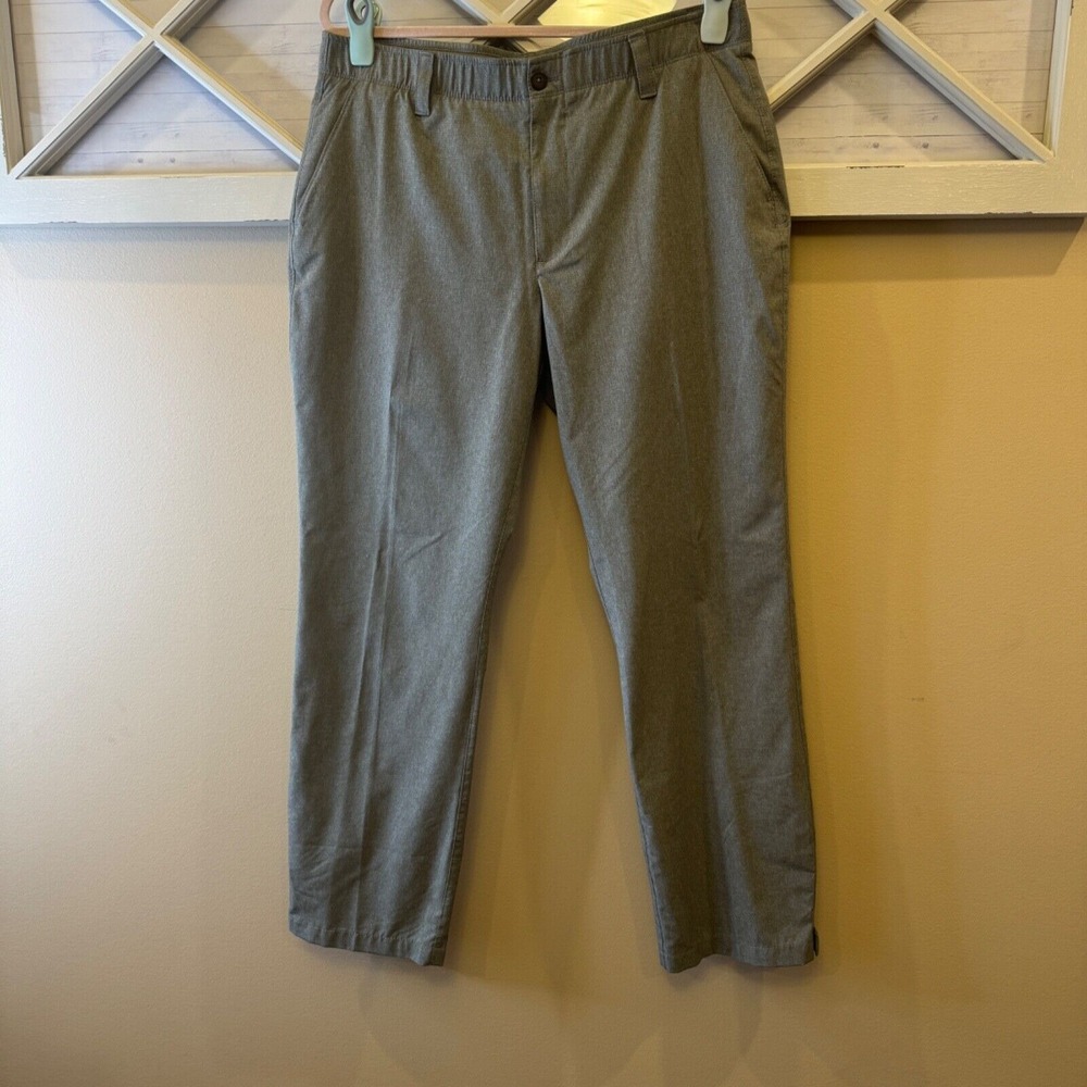 Under Armour Pants Mens 38‎ x32 Gray Chino Golf Performance Match Play Stretch *